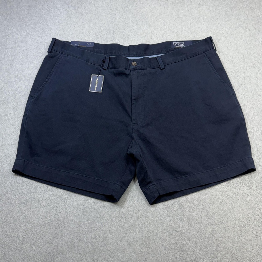 Polo Ralph Lauren Shorts Mens 42 Blue Chino Classic Fit 6 Inch Cotton Casual